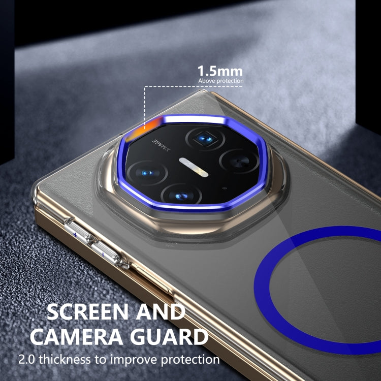 For Huawei Mate XT Ultimate Design lce Folding Series MagSafe Integrated Clear PC Phone Case(Royal Blue) - Huawei Cases by PMC TechLife | Online Shopping South Africa | PMC TechLife | Buy Now Pay Later Mobicred