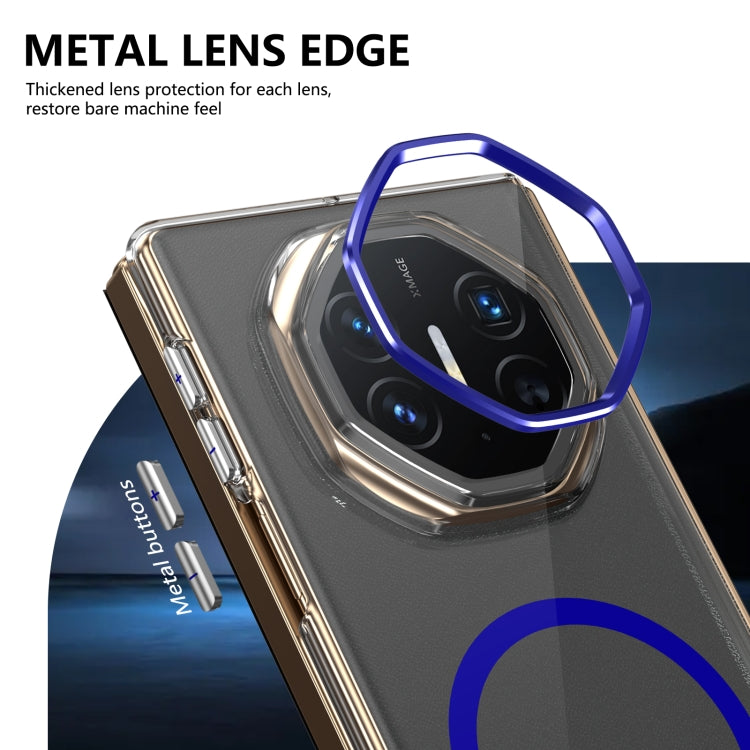 For Huawei Mate XT Ultimate Design lce Folding Series MagSafe Integrated Clear PC Phone Case(Royal Blue) - Huawei Cases by PMC TechLife | Online Shopping South Africa | PMC TechLife | Buy Now Pay Later Mobicred