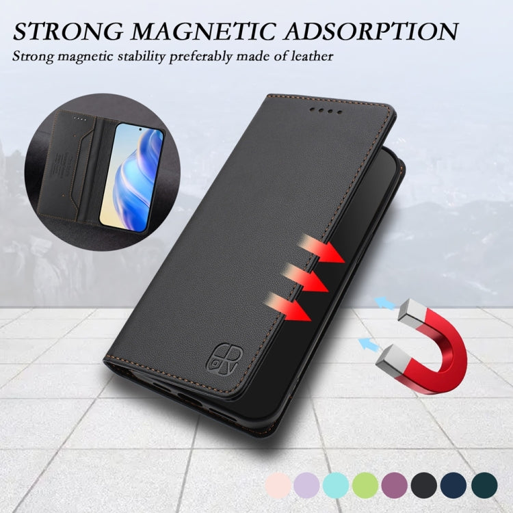 For Huawei Pura 70 Pro / Pura 70 Pro+ RC01 Dual-Folded Magnetic Suction RFID Leather Phone Case(Black) - Huawei Cases by PMC Jewellery | Online Shopping South Africa | PMC Jewellery | Buy Now Pay Later Mobicred