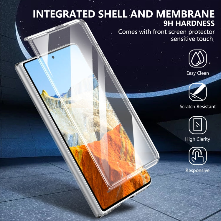 For Honor Magic Vs3 lce Folding Series Integrated Clear PC Phone Case(Royal Blue) - Honor Cases by PMC TechLife | Online Shopping South Africa | PMC TechLife | Buy Now Pay Later Mobicred