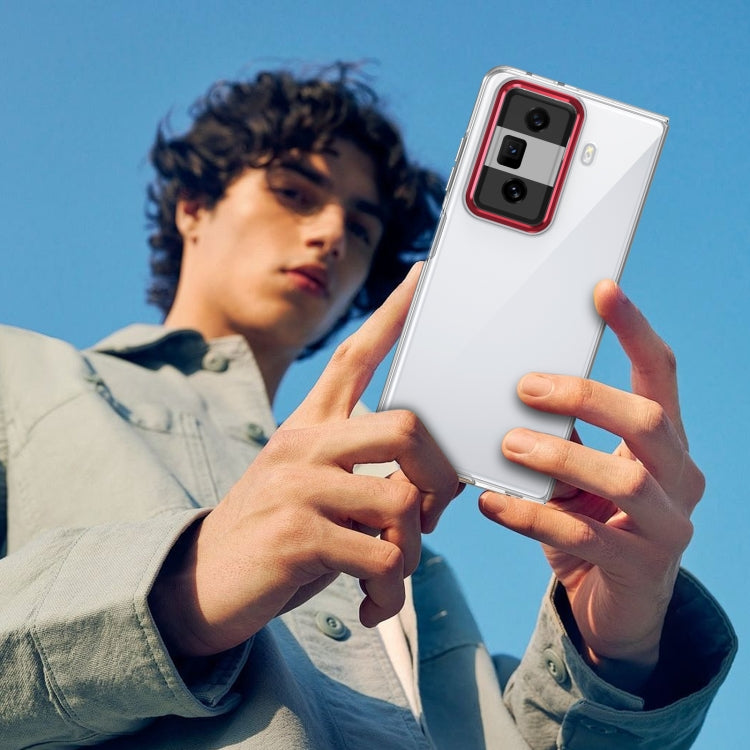 For Honor Magic Vs3 lce Folding Series Integrated Clear PC Phone Case(Red) - Honor Cases by PMC TechLife | Online Shopping South Africa | PMC TechLife | Buy Now Pay Later Mobicred