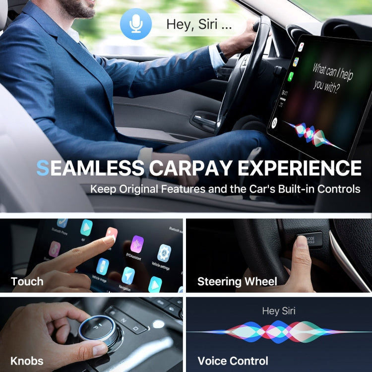 USB Interface Wired to Wireless Car CarPlay Adapter(White) - Bluetooth Adapters by PMC TechLife | Online Shopping South Africa | PMC TechLife | Buy Now Pay Later Mobicred