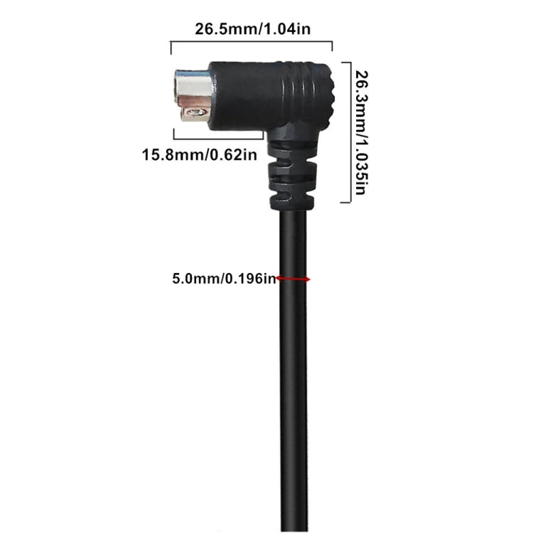 Curved mini DIN 8 Pin TV Audio Adapter Cable S-Video TV Box Cable, Length:3m(Black) - Cables by PMC TechLife | Online Shopping South Africa | PMC TechLife | Buy Now Pay Later Mobicred