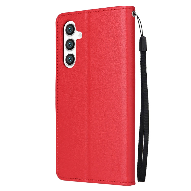 For Samsung Galaxy S25+ 5G 3-Card Slots Multifunctional Leather Phone Case(Red) - Galaxy S25+ 5G Cases by PMC Jewellery | Online Shopping South Africa | PMC Jewellery | Buy Now Pay Later Mobicred