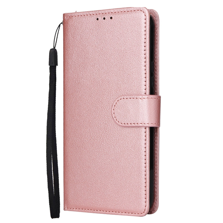 For Samsung Galaxy S25 5G 3-Card Slots Multifunctional Leather Phone Case(Rose Gold) - Galaxy S25 5G Cases by PMC Jewellery | Online Shopping South Africa | PMC Jewellery | Buy Now Pay Later Mobicred