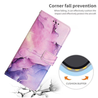 For Samsung Galaxy S25 Ultra 5G Painted Marble Pattern Leather Phone Case(Purple) - Galaxy S25 Ultra 5G Cases by PMC Jewellery | Online Shopping South Africa | PMC Jewellery | Buy Now Pay Later Mobicred