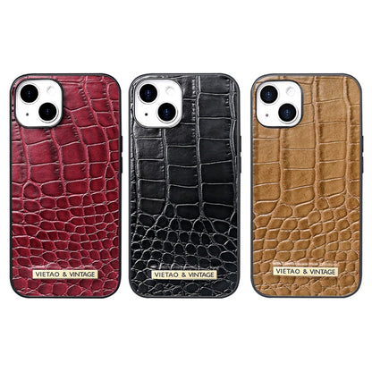 For iPhone 16 Pro Max VIETAO Alligator Texture PU Phone Case(Black) - iPhone 16 Pro Max Cases by VIETAO | Online Shopping South Africa | PMC Jewellery | Buy Now Pay Later Mobicred