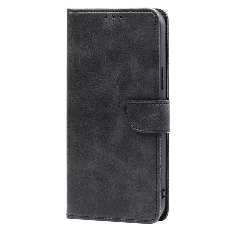 For Samsung Galaxy S25+ 5G Calf Texture Buckle Flip Leather Phone Case(Black) - Galaxy S25+ 5G Cases by PMC Jewellery | Online Shopping South Africa | PMC Jewellery | Buy Now Pay Later Mobicred