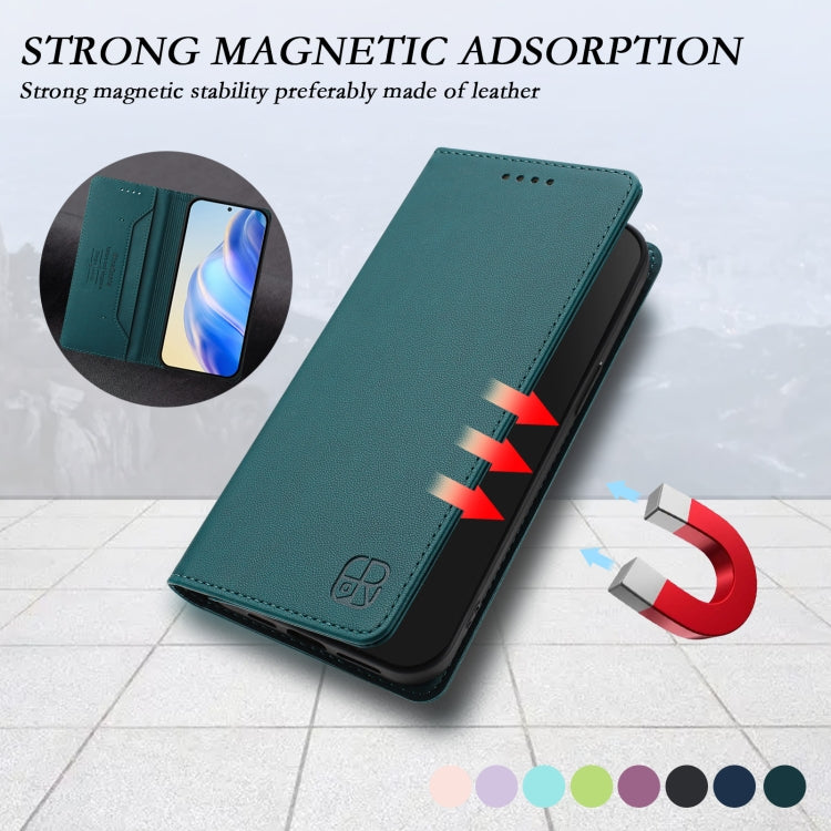 For Ulefone Note 14 RC01 Dual-Folded Magnetic Suction RFID Leather Phone Case(Dark Green) - Ulefone Cases by PMC TechLife | Online Shopping South Africa | PMC TechLife | Buy Now Pay Later Mobicred