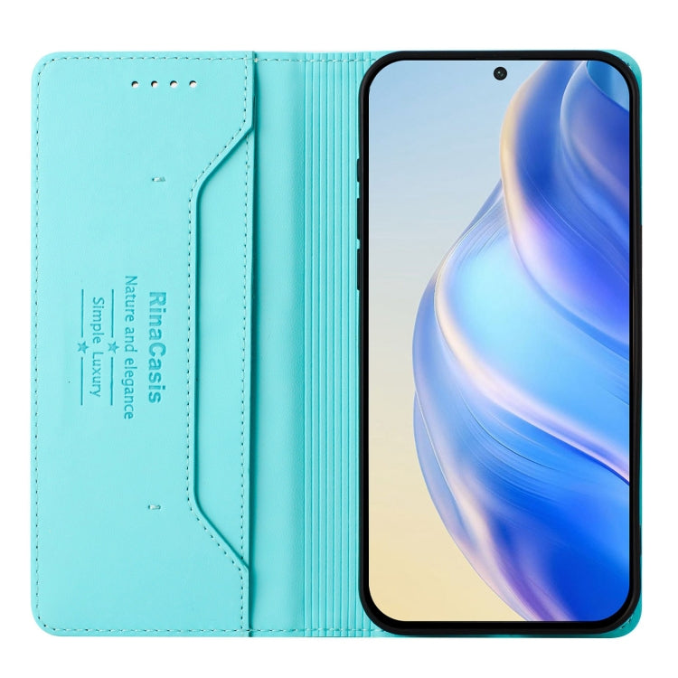 For Ulefone Note 17 Pro RC01 Dual-Folded Magnetic Suction RFID Leather Phone Case(Mint Green) - free shipping - PMC TechLife - Order now!
