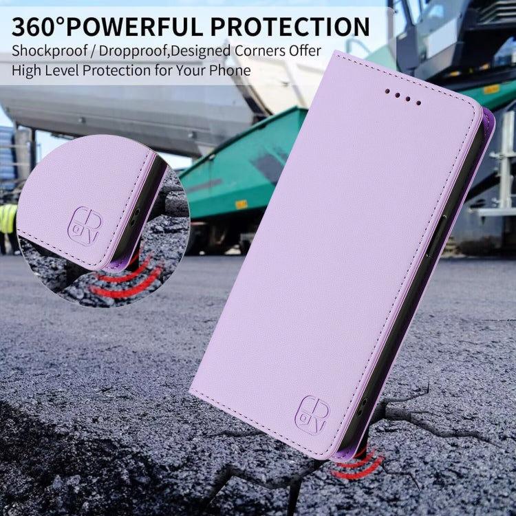 For Ulefone Note 17 Pro RC01 Dual-Folded Magnetic Suction RFID Leather Phone Case(Light Purple) - Ulefone Cases by PMC TechLife | Online Shopping South Africa | PMC TechLife | Buy Now Pay Later Mobicred