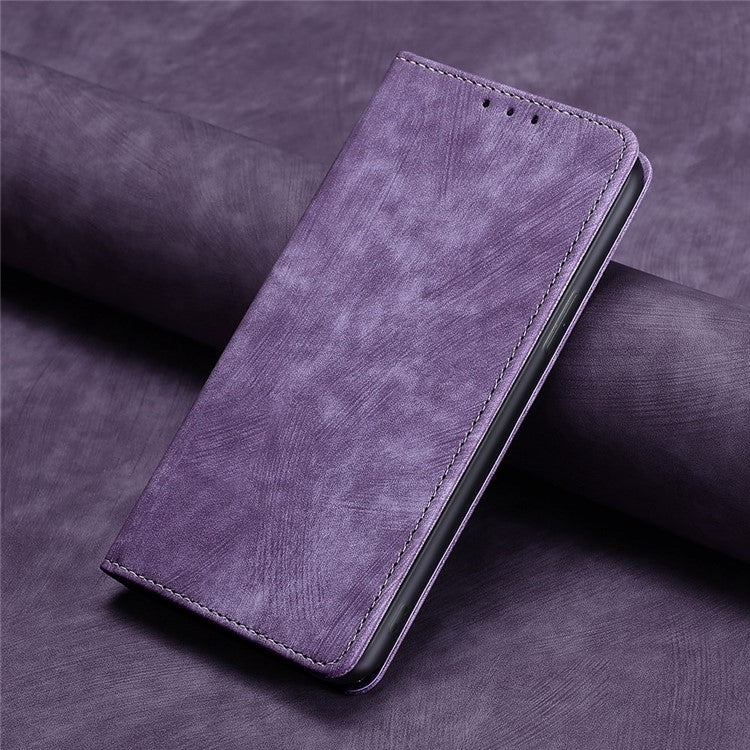 For Samsung Galaxy S25 Ultra 5G RFID Anti-theft Brush Magnetic Leather Phone Case(Purple) - Galaxy S25 Ultra 5G Cases by PMC Jewellery | Online Shopping South Africa | PMC Jewellery | Buy Now Pay Later Mobicred