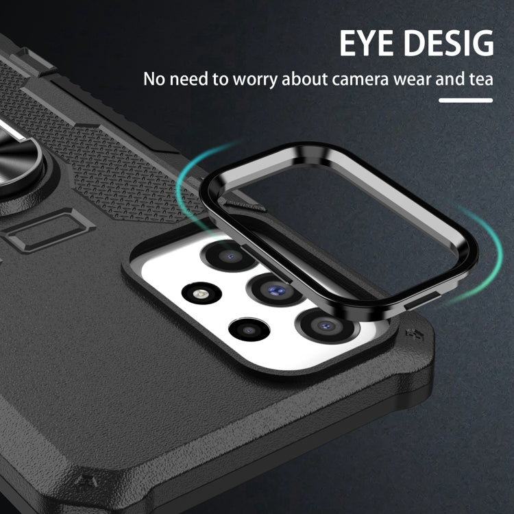 For Samsung Galaxy S25 5G Ring Holder Armor Hybrid Phone Case(Black) - free shipping - PMC Jewellery - Order now!