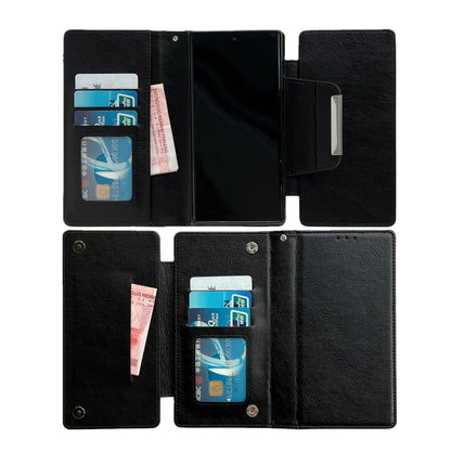 For Samsung Galaxy S25+ 5G Multifunctional 7-Card Wallet Leather Phone Case(Black) - Galaxy S25+ 5G Cases by PMC Jewellery | Online Shopping South Africa | PMC Jewellery | Buy Now Pay Later Mobicred