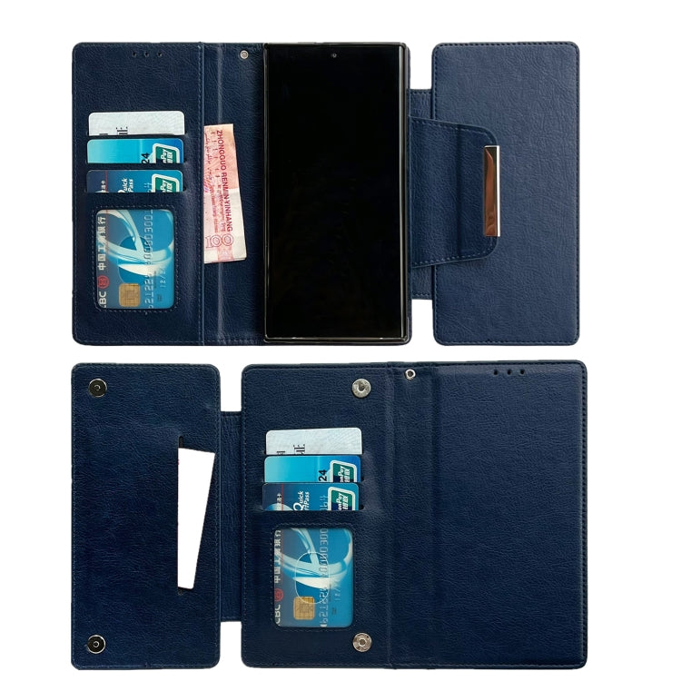 For Samsung Galaxy S25+ 5G Multifunctional 7-Card Wallet Leather Phone Case(Royal Blue) - Galaxy S25+ 5G Cases by PMC Jewellery | Online Shopping South Africa | PMC Jewellery | Buy Now Pay Later Mobicred