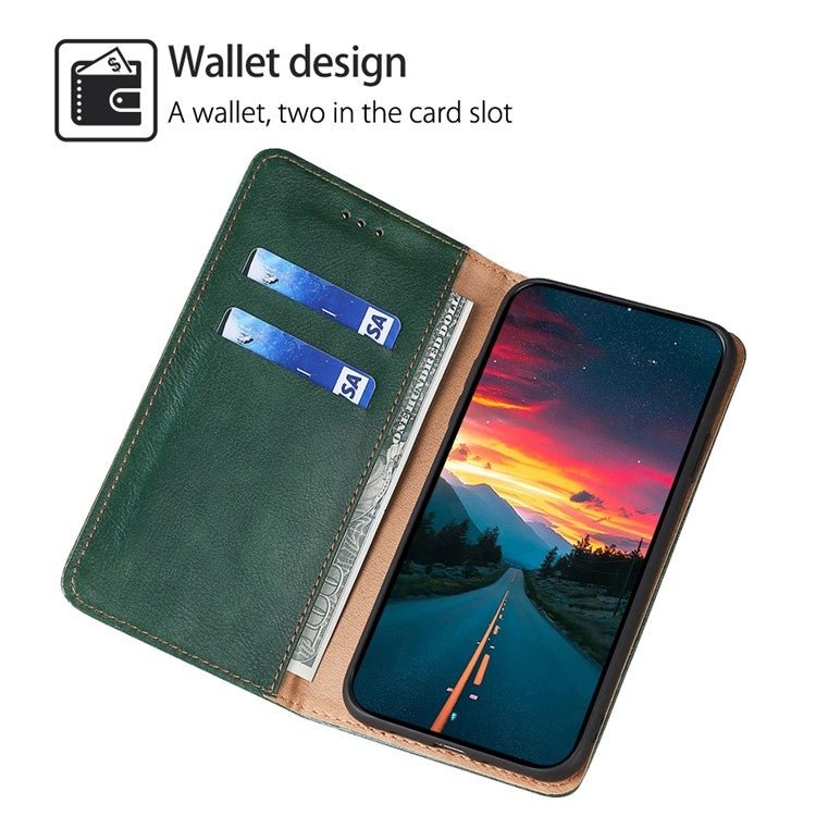 For Samsung Galaxy S25+ 5G Gloss Oil Solid Color Magnetic Leather Phone Case(Green) - Galaxy S25+ 5G Cases by PMC Jewellery | Online Shopping South Africa | PMC Jewellery | Buy Now Pay Later Mobicred