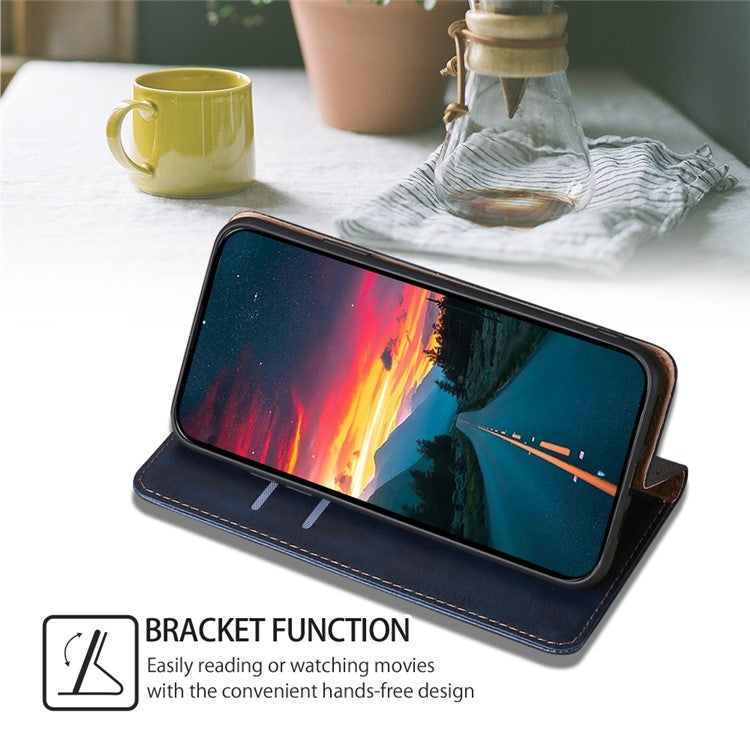 For Samsung Galaxy S25 Ultra 5G Gloss Oil Solid Color Magnetic Leather Phone Case(Blue) - Galaxy S25 Ultra 5G Cases by PMC Jewellery | Online Shopping South Africa | PMC Jewellery | Buy Now Pay Later Mobicred