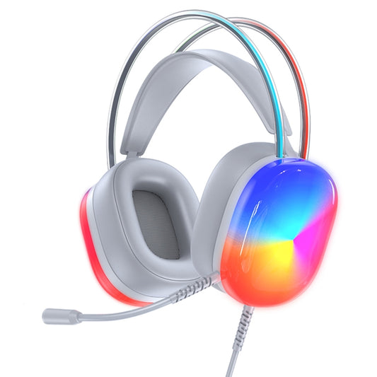 awei GM-11 Pro Luminous Wired Headphones, Cable Length: 2m(White) - Multimedia Headset by awei | Online Shopping South Africa | PMC Jewellery | Buy Now Pay Later Mobicred