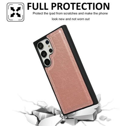 For Samsung Galaxy S25+ 5G Cowhide Texture Back Cover Phone Case(Rose Gold) - Galaxy S25+ 5G Cases by PMC Jewellery | Online Shopping South Africa | PMC Jewellery | Buy Now Pay Later Mobicred