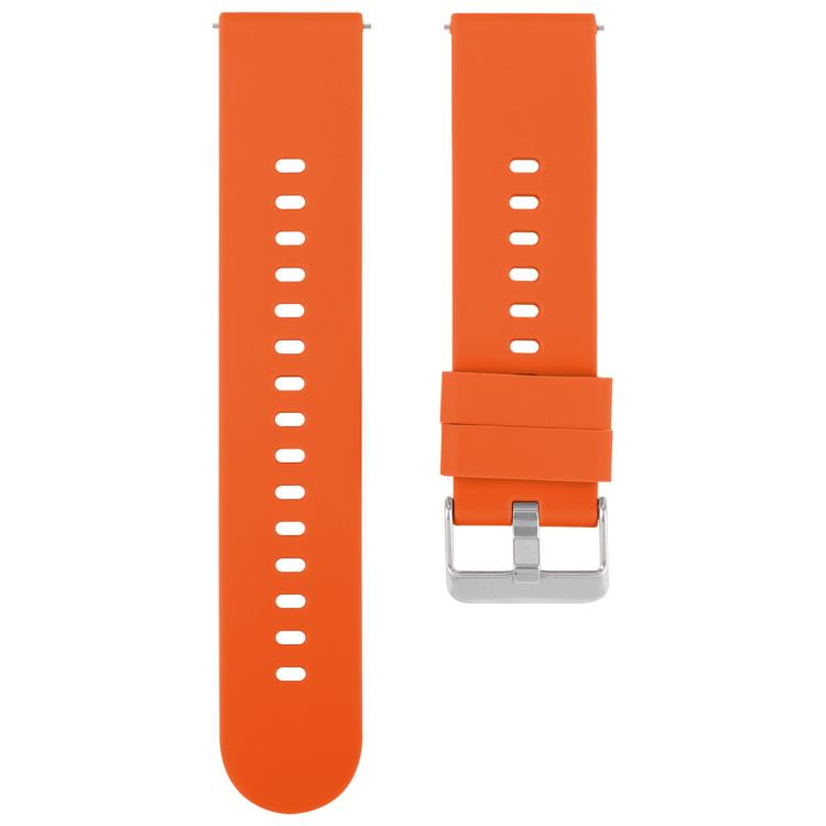 18mm Solid Color Steel Buckle Silicone Watch Band(Bright Orange) - 18mm Bands by PMc TechLife | Online Shopping South Africa | PMc TechLife | Buy Now Pay Later Mobicred