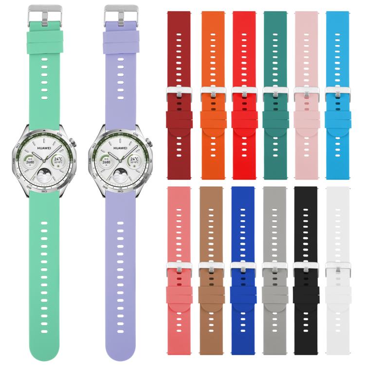 20mm Solid Color Steel Buckle Silicone Watch Band(Lake Blue) - free shipping - PMc TechLife - Order now!