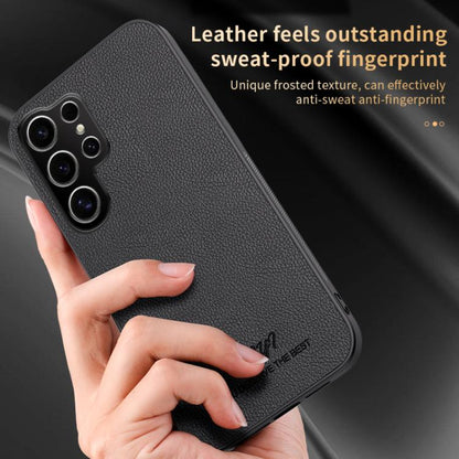 For Samsung Galaxy S25 Ultra 5G HUIYI Leather Magnetic Phone Case(Black) - Galaxy S25 Ultra 5G Cases by PMC Jewellery | Online Shopping South Africa | PMC Jewellery | Buy Now Pay Later Mobicred