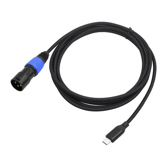 TY015 Type-C Male to XLR Male Stereo Output Audio Cable, Length:2m(Black Blue) - Microphone Audio Cable & Connector by PMC Jewellery | Online Shopping South Africa | PMC Jewellery | Buy Now Pay Later Mobicred