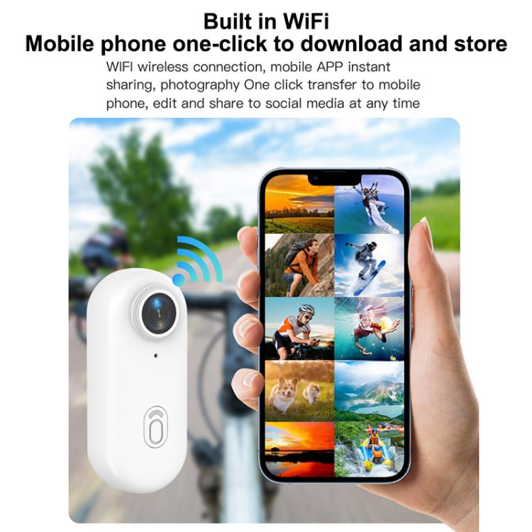 H88 4K Thumb Sports Camera Mini WiFi Camera, Specification:Standard Version(White) - Video Cameras by PMC TechLife | Online Shopping South Africa | PMC TechLife | Buy Now Pay Later Mobicred