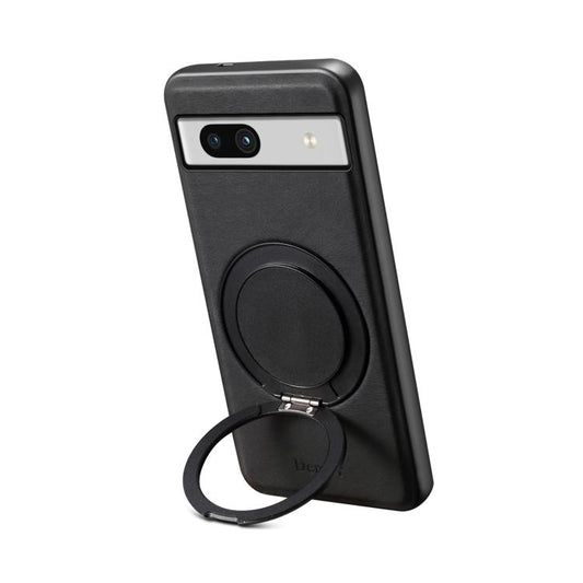 For Google Pixel 7a Denior A14 Skin Feel Rotating Holder MagSafe Phone Case(Black) - Google Cases by Denior | Online Shopping South Africa | PMC Jewellery | Buy Now Pay Later Mobicred