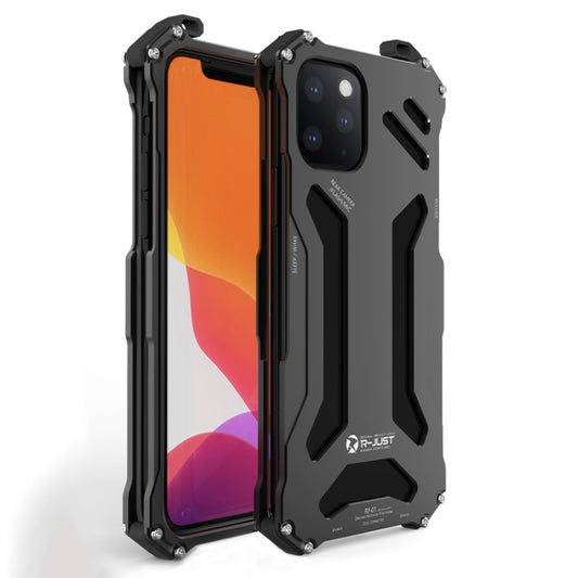 For iPhone 12 Pro Max R-JUST Shockproof Armor Metal Protective Case(Black) - iPhone 12 Pro Max Cases by R-JUST | Online Shopping South Africa | PMC Jewellery