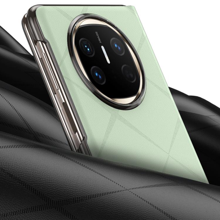 For Huawei Mate X6 Plain Leather Embossed MagSafe Magnetic Phone Leather Case(Coffee) - Huawei Cases by PMC TechLife | Online Shopping South Africa | PMC TechLife | Buy Now Pay Later Mobicred
