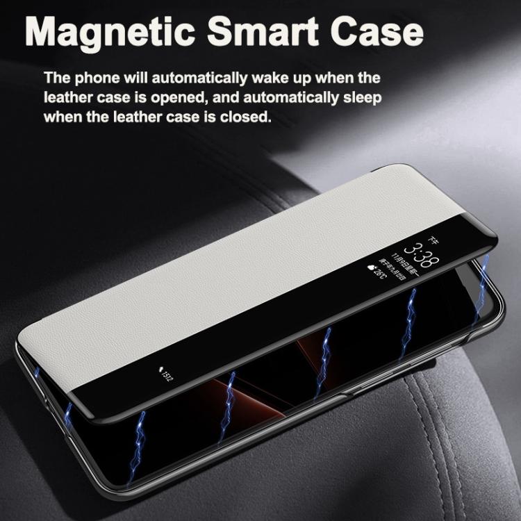 For Huawei Mate 60 Smart View Window Imitation Ultimate Design Phone Case(Black) - Huawei Cases by PMC TechLife | Online Shopping South Africa | PMC TechLife | Buy Now Pay Later Mobicred