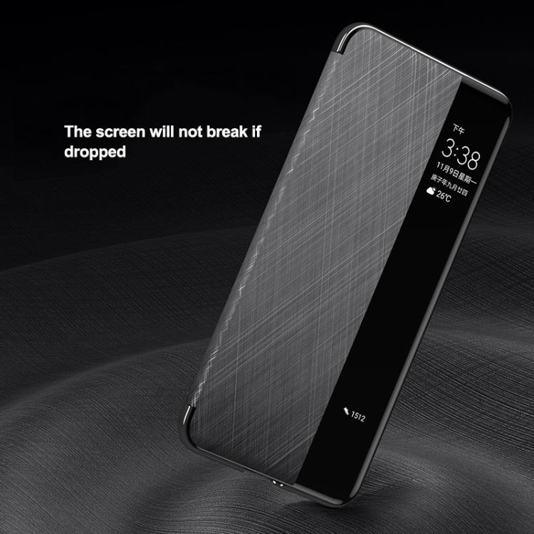 For Huawei Mate 60 Pro Smart View Window Plain Leather Paint PC Phone Case(Black) - Huawei Cases by PMC TechLife | Online Shopping South Africa | PMC TechLife | Buy Now Pay Later Mobicred