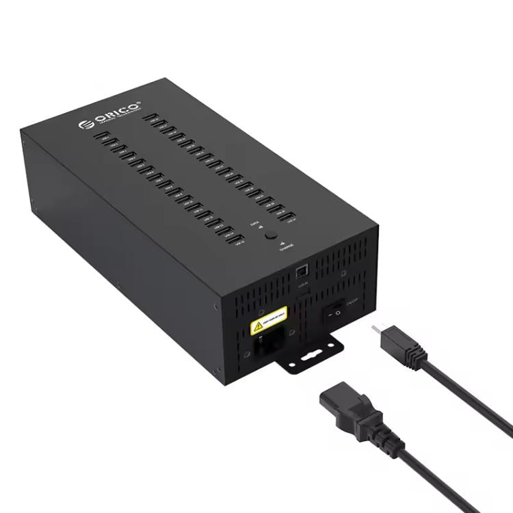 ORICO IH30P Industrial Grade 30 Ports USB 2.0 Hub, Plug:UK Plug(Black) - free shipping - PMC TechLife - Order now!