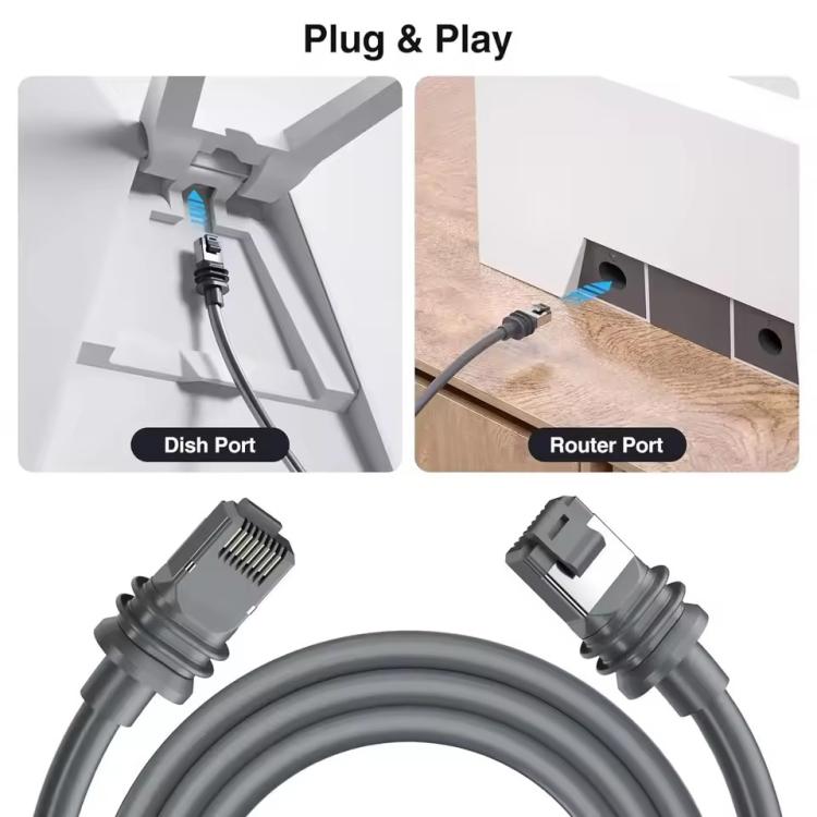 SL301 Starlink Gen3 CAT6 1000Mbps Ethernet Connection Cable, Length:20m(Dark Grey) - free shipping - PMC TechLife - Order now!