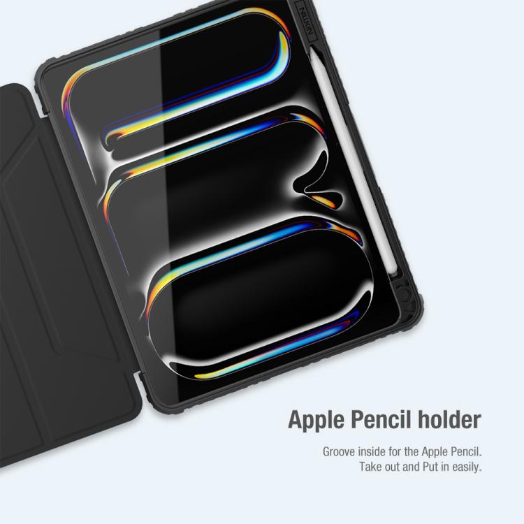 For iPad Air 11 2024 / 2025 NILLKIN Bumper Pro Folding Style Tablet Leather Case(Grey) - free shipping - PMc TechLife - Order now!