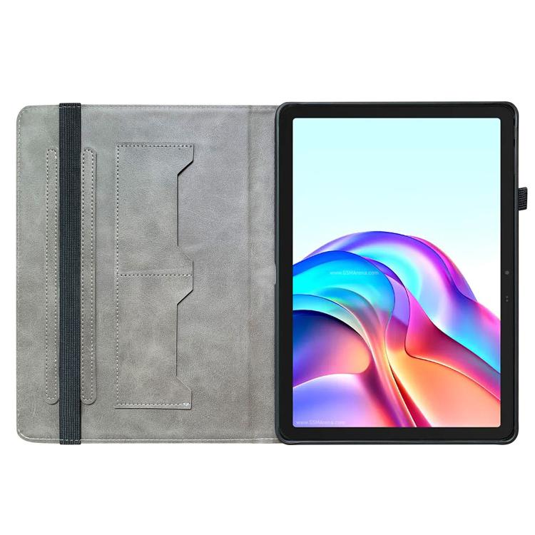 For Tecno Megapad 11 Crystal Texture Painted Leather Tablet Case(Purple Peony) - Others by PMC TechLife | Online Shopping South Africa | PMC TechLife | Buy Now Pay Later Mobicred