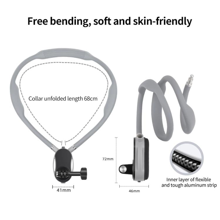 Magnetic Neck Mount Anti-shake Bracket, Type:7 in 1 Phone Clamp with Remote - free shipping - PMC TechLife - Order now!