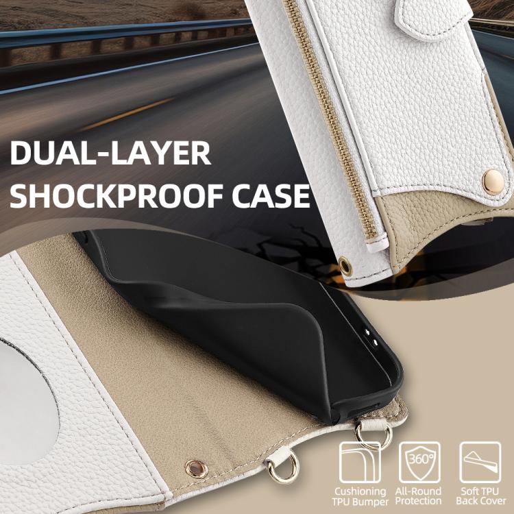 For Honor 200 Crossbody Chain Fishtail Litchi Leather Phone Case(White) - free shipping - PMC TechLife - Order now!