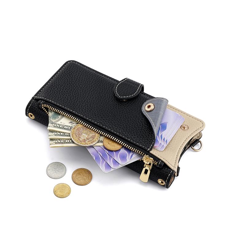 For Google Pixel 6a Crossbody Chain Fishtail Litchi Leather Phone Case(Black) - Google Cases by PMC TechLife | Online Shopping South Africa | PMC TechLife | Buy Now Pay Later Mobicred