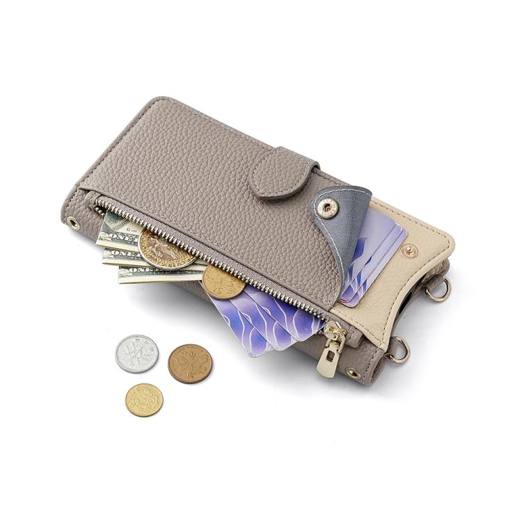 For OnePlus Ace 3 Pro Crossbody Chain Fishtail Litchi Leather Phone Case(Grey) - OnePlus Cases by PMC TechLife | Online Shopping South Africa | PMC TechLife | Buy Now Pay Later Mobicred