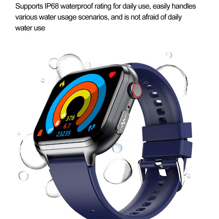 TK17 1.91 inch Horizontal Screen Leather Strap Smart Watch Supports ECG Electrocardiogram(Black) - free shipping - PMC TechLife - Order now!