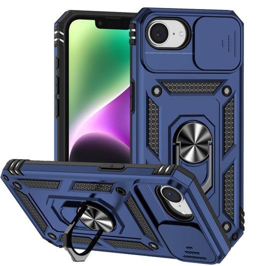 For iPhone 16e Sliding Camshield Holder Phone Case(Blue) - iPhone 16e Cases by PMC Jewellery | Online Shopping South Africa | PMC Jewellery | Buy Now Pay Later Mobicred