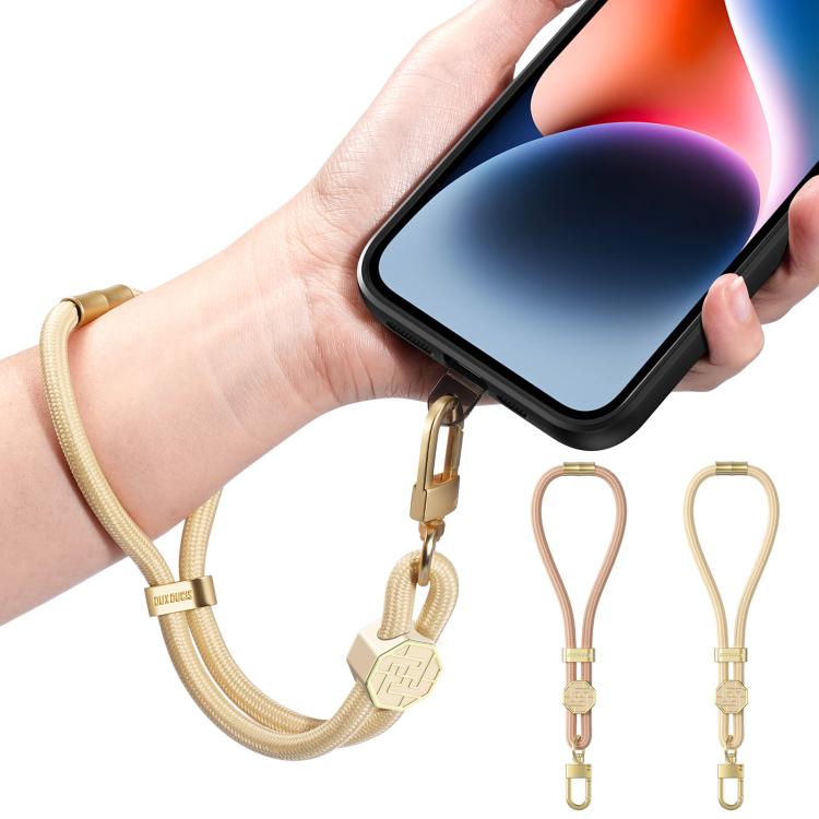 DUX DUCIS Garden Series Swastika Pattern Adjustable Short Phone Lanyard(Glaze Yellow) - Lanyards & Wrist Straps by DUX DUCIS | Online Shopping South Africa | PMc TechLife | Buy Now Pay Later Mobicred