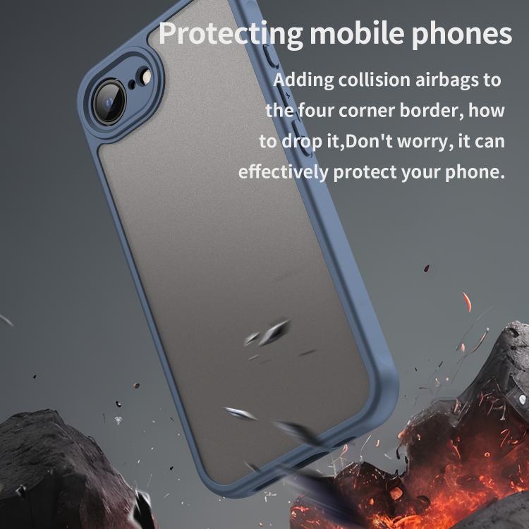 For iPhone 16e Fan Dun Series TPU Hybrid PC Frosted Phone Case(Blue) - free shipping - PMC TechLife - Order now!