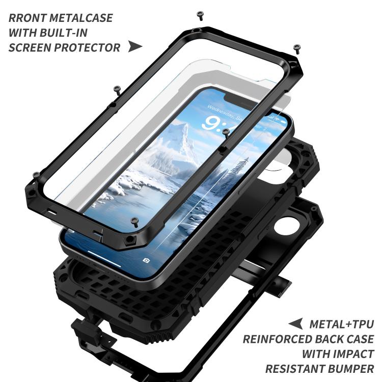 For iPhone 16e IP68 Waterproof Dustproof Shockproof Phone Case(Black) - iPhone 16e Cases by PMC TechLife | Online Shopping South Africa | PMC TechLife | Buy Now Pay Later Mobicred