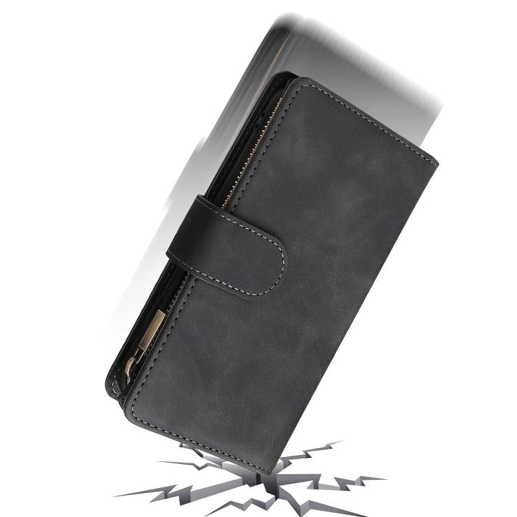 For iPhone 16e Multifunctional Multi-Card Wallet Phone Leather Case(Black) - iPhone 16e Cases by PMC TechLife | Online Shopping South Africa | PMC TechLife | Buy Now Pay Later Mobicred