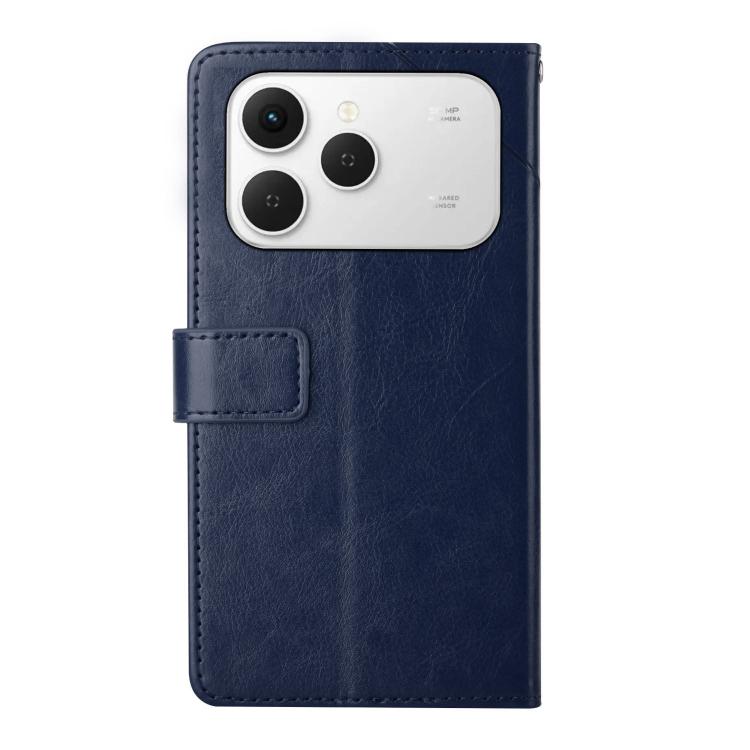 For Tecno Spark 40 4G Y-shaped Pattern Flip Leather Phone Case(Blue) - free shipping - PMC TechLife - Order now!
