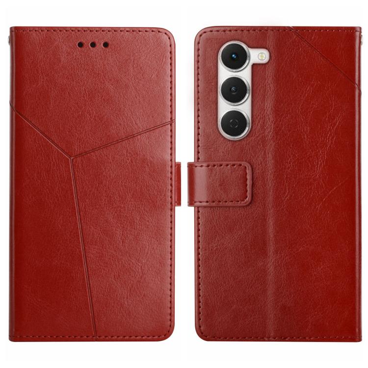 For Tecno Spark 40 Pro 4G Y-shaped Pattern Flip Leather Phone Case(Brown) - free shipping - PMC TechLife - Order now!