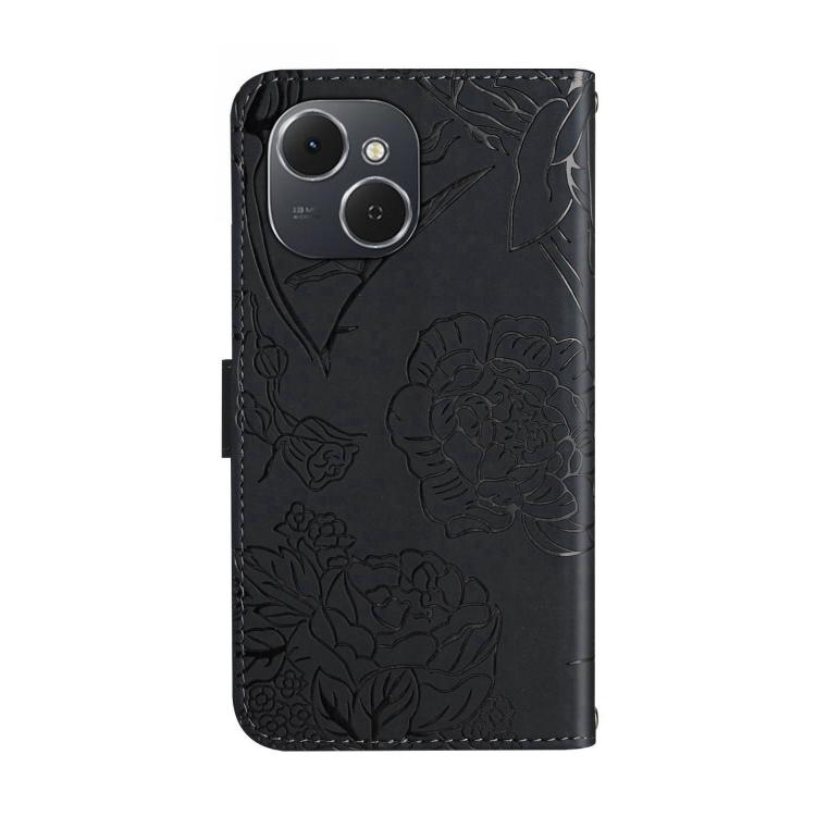 For Tecno Spark 40C Skin Feel Butterfly Embossed Flip Leather Phone Case(Black) - free shipping - PMC TechLife - Order now!